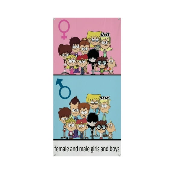 The loud house 35.4*72.8IN/90*185CM Door frame decoration banner