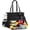 Black, variant on LOVEVOOK Lunch Bag, Tote Bag for Women with Insulated Lunch Compartment, Laptop Bag with Large Capacity & Cup Holder, Work Tote for Teacher, Nurse, Travel, College, Daily, 15.6 Inch