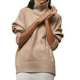 thumbnail image 3 of Ropa de mujer personalizada Suéter de fiesta europeo y americano Suéter suelto popular de cuello alto medio para otoño e invierno, 3 of 5