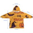 thumbnail image 7 of Halloween Trick or Treat Witchy Elements Blanket Hoodies for Kids 6-13YR Oversize Wearable Blanket Hoodies for Boys Girls Teens, 7 of 7
