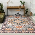 thumbnail image 5 of Homore Vintage Boho Oriental Medallion Area Rug, 2' x 3', Orange, 5 of 8