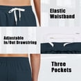thumbnail image 6 of FEDTOSING Mens Waffle Shorts Summer Casual 7" Drawstring Elastic Waist Short with Pockets Beach Vocation, 6 of 7