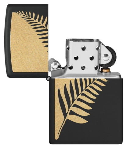 Zippo Lighter - Customized Engraved Message on Windproof Palm Leaf Design 46473