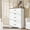 5 Drawer White/brown, variant on 5 Drawer Dresser, Farmhouse Chest of Drawers with Metal Handles, Anti-Collapse Wooden Tall Dresser for Living Room Bedroom Hallway