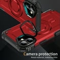 thumbnail image 4 of for iPhone 17 Case Magnetic with Camera Ring Kickstand, Slim Shockproof Military Protecive Wireless Charging Phone Cover Case Compatible with iPhone 17, Red, 4 of 6