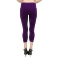 thumbnail image 3 of Vivian's Fashions Capri Leggings - Cotton, Junior Size (Purple, Small), 3 of 3