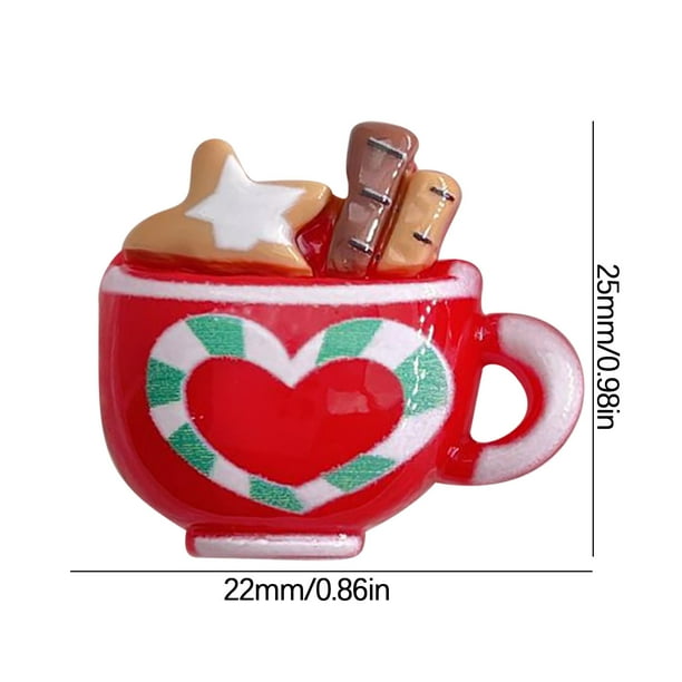 Fiudx Dijes de Resina Navideños, Juego de Adornos En Miniatura, Diseños Brillantes y Coloridos, Parte Trasera Plana para Un Uso Fácil, Perfectos para Manualidades, Decoraciones Navideñas, Álbumes de