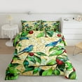 thumbnail image 2 of jejeloiu Red Berry Full Size Comforter Sets,Christmas Cardinal Bird Bedding Comforter Set,Green Beige Bedding Sets For Girls,Super Cozy Room Decor Reversible,3-Piece, 2 of 8