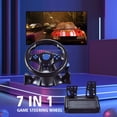 thumbnail image 4 of Controlador de vibración del volante de carreras ordenador USB volante del coche negro, 4 of 7