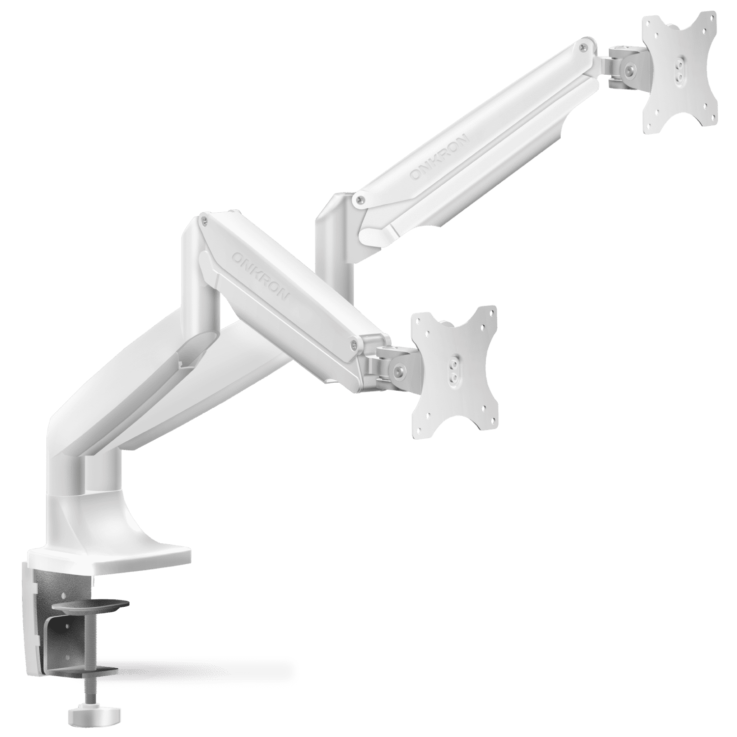 ONKRON Dual Monitor Desk Mount Stand 13 to 32-inch LED LCD Monitors up to  19.8 lbs G200 White