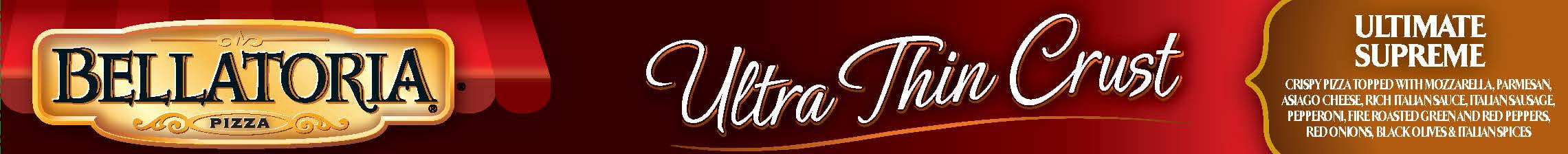Bellatoria Ultra Thin Crust Ultimate Supreme Frozen Pizza 21.71 oz