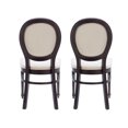 thumbnail image 5 of Linon Tryon Set of 2 Dining Chairs with Cushioned Seat and Backrest, Brown/Gray, 5 of 11