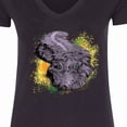 thumbnail image 4 of Inktastic Colorful Lurking Gator Women's V-Neck T-Shirt, 4 of 5