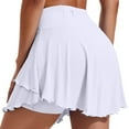 thumbnail image 4 of UoCefik Womens Tennis Skirt Crossover Golf Skorts Skirts Lightweight Athletic Skirt with 3 Pockets Workout Pickleball White M, 4 of 7