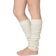 thumbnail image 4 of Isadora Paccini Women's Ribbed Knit Leg Warmers LW15-A-IVORY, 4 of 4