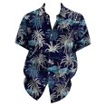 thumbnail image 2 of Lisingtool Clearance Mens Shirts Mens Short Sleeve Shirts Shirts for Men Trendy Summer Fashionable and Casual Men's Coconut Tree Collar Short Sleeved Pocket Shirt S-4XL, 2 of 6