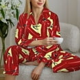 thumbnail image 4 of Goofa Fire Extinguisher Printed Women’s 2 Piece Pajama Set Super,Pajamas Women's Long Sleeve Sleepwear Soft Button Down Loungewear Pjs Lounge Set Nightwear-XX-Large, 4 of 9