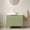 30''Matte White Stone Round Vessel, variant on LHSHID 30"Bathroom Vanity with Sink,Freestanding Bathroom Storage Cabinet with 2 Doors,White Round Ceramic Basin with Stone Pattern and White Counter Top,No Faucet,Light Green Color