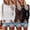 3pcs Black / Brown / White, variant on Ekouaer Long Sleeve Shirts for Women Casual Crew Neck Tops Lightweight Thermal Underscrub Fall Outfits