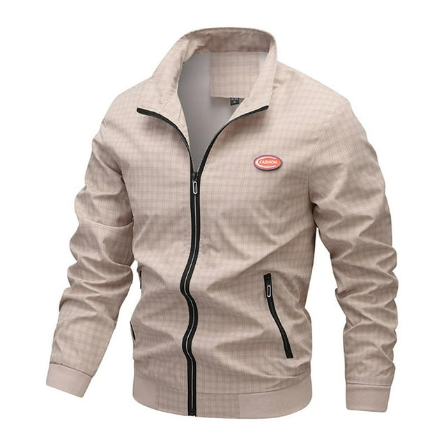 Spring And Autumn Men's Youth Jacket Windproof Thin Coat Checkered Baseball Clothes