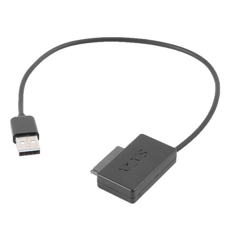 Laptop Optical Drive USB 2.0 to 7+6 13Pin SATA Adapter Cable Black