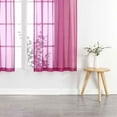 thumbnail image 5 of Regal Home Collections Solid Lightweight Voile Sheer Curtains - Rod Pocket Curtains - Sheer Window Curtain Panels for Living Room, Bedroom - Sheer Drapes 52in W x 63in L - 2 Panels, Purple, 5 of 5
