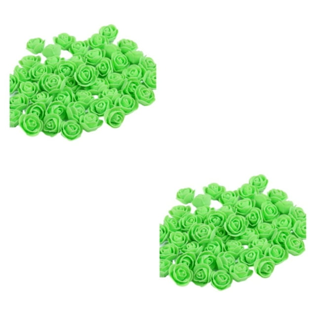 Yuarrent 500 pack/lote y crea propios arreglos florales únicos con estas cabezas de rosas DIY bolsa de bricolaje con cabeza de rosa verde verde 2Conjunto
