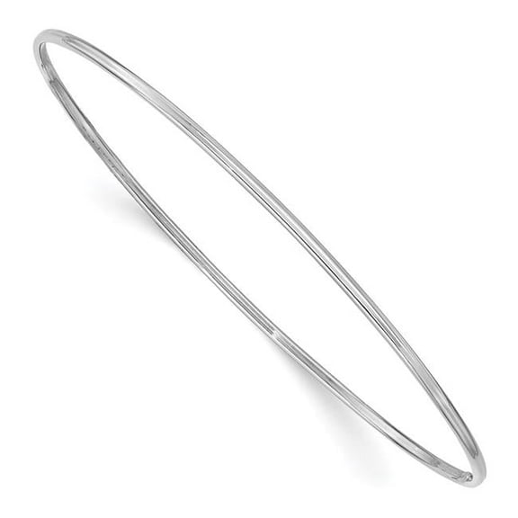 Primal Gold 14 Karat White Gold 1.5mm Slip-on Bangle Bracelet