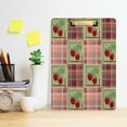 thumbnail image 5 of FMSHPON Strawberry Plaid Checkered Clipboard Hardboard Wood Nursing Clip Board and Pull for Standard A4 Letter 13x9 inches, 5 of 7