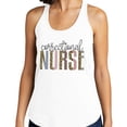 thumbnail image 2 of Correctional Nurse Leopard Print Tank Top Fitted Racerback Women's Small Heather Grey, 2 of 5