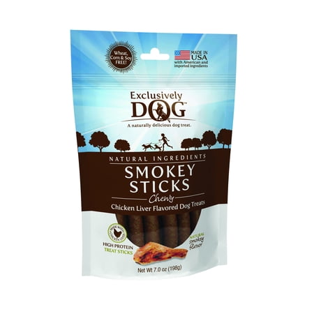 UPC: 0767451430014 | Exclusively Dog Chewy Smokey Sticks  7.0 oz