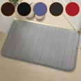 thumbnail image 3 of Plush 40x60 Memory Foam Bath Mat with Non Slip Bottom Bathroom Rug Set, 3 of 9