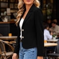 thumbnail image 5 of CHUMUD Women's Short Suit Jacket Two Button Lapel Blazer Casual Business Jacket Slim Fit Formal Office Wear, S-2XL, 5 of 9