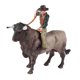 thumbnail image 3 of Figura de montar ganado en miniatura Figura de montar toro Simulación educativa Granja vaca gris de pie, 3 of 9