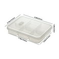thumbnail image 3 of Clear Plastic Food Storage Container with Removable Dividers for Refrigerator Meal Prep Vegetables Meat Ginger Garlic, 3 of 5