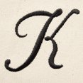 thumbnail image 3 of DALIX Women's Monogram Personalized Shopping Tote Bag Zippered Natural Ballent Letter K, 3 of 8