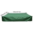 thumbnail image 4 of Sandbox Cover Waterproof UV Protection Oxford Sandbox Cover with Drawstring-Green（120x120cm）, 4 of 5
