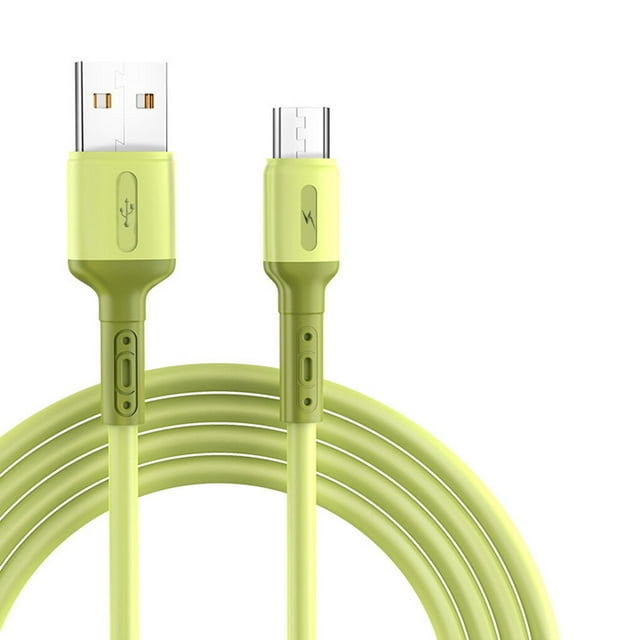 Câble de Chargement Téléphone Mobile Câble de Sortie 3A Câble de Chargement Cordon de Chargement Téléphone Câble d'Alimentation USB, Jaune, Remplacement pour Android, 1 m