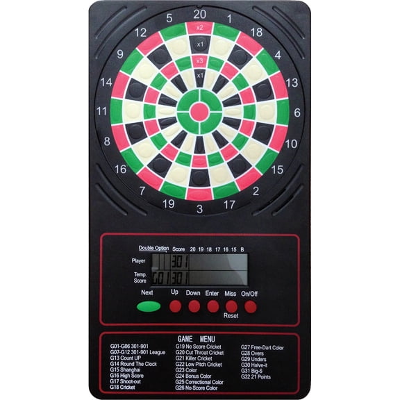 Accudart LCD Electronic Touch Pad Dart Scorer Scores up to 18 Game Types for 8 Players