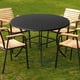 thumbnail image 5 of Mantel redondo de poliéster ajustable para mesa de comedor, impermeable, de 70 a 85 cm negro, 5 of 9