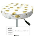 thumbnail image 4 of Haiem Bee Cushion Round Bar Chair Seat Cover Bar Chair Cushion Covers Elastic Washable Bar Chair Cover,Protects from Scratches and Stains-12 inch, 4 of 7