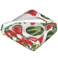thumbnail image 4 of Bingfone Watermelons Print Flannel Fleece Blanket Throw Blanket For Bed,Sofa,Couch,Travel,Camping(60"X50"), 4 of 9