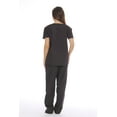 thumbnail image 2 of Just Love Women's Scrub Sets / Medical Scrubs (Mock Wrap) (Small, Black With Sand Trim), 2 of 3