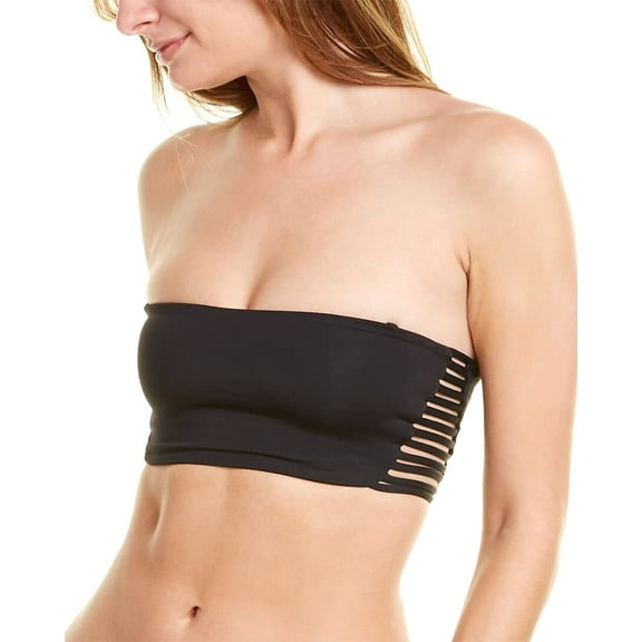 MSRP $110 Lspace Strappy Side Bikini Top Black Size Small