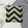 thumbnail image 2 of COMIO  Decorative Geometric 18 x 18 Inches Throw Pillow Covers - Modern Pattern  Square Pillow Cushion Case for Sofa Couch Bed Home Outdoor Car (Beige/Black), 2 of 5
