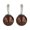 Brown, variant on Vera and Co  Sterling 12mm Faux Brown Pearl Post Drop Earring
