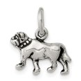 thumbnail image 1 of Solid 925 Sterling Silver Antiqued-Style Dog Pendant Charm (14mm x 11mm), 1 of 2