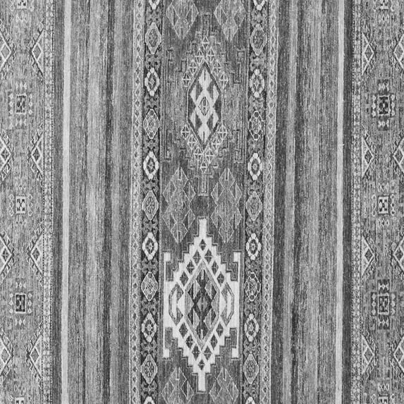 Ahgly Company Indoor Square Abstract Gray Modern Area Rugs, 6' Square
