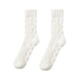 thumbnail image 5 of SDNall Fuzzy Socks for Women and Men Stripes Print Cozy Fluffy Slipper Socks Soft Warm Winter Fleece Plush Home Sleeping Socks (,Green), 5 of 8