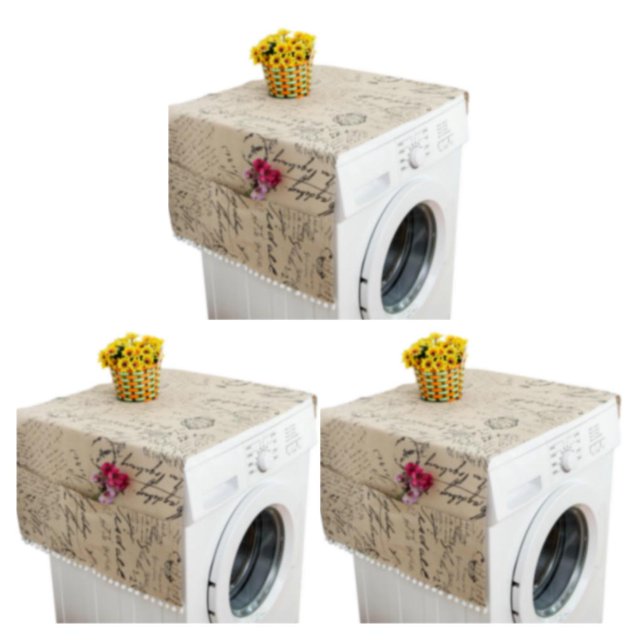 Matsuzay Cubierta doble para el polvo para lavadora - Aparato Limpio y ordenado Cubierta lavable a máquina Refrigerador Toalla Letras JIS 30 * Type1 NO1
